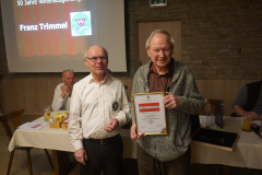50 Jahre Vereinszugehörigkeit Franz Trimmel